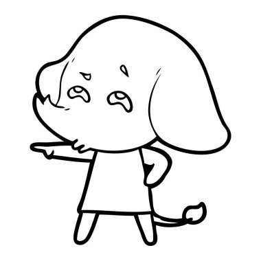 çizgi film fil hatırlamak vektör çizim