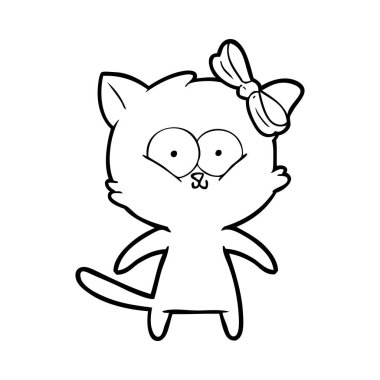 Çizgi film kedisinin vektör çizimi