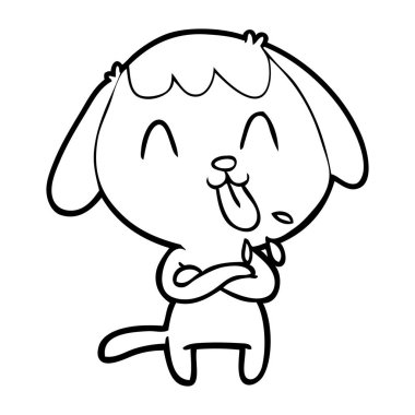Çizgi film köpeğinin vektör çizimi