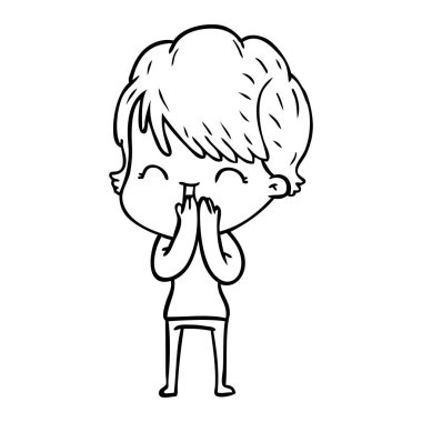 vektör çizim karikatür komik kadın