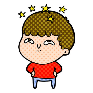 vektör çizim karikatür çocuk hayret