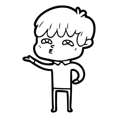 vektör çizim karikatür meraklı adam