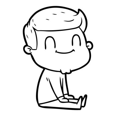 vektör çizim karikatür dostça adam