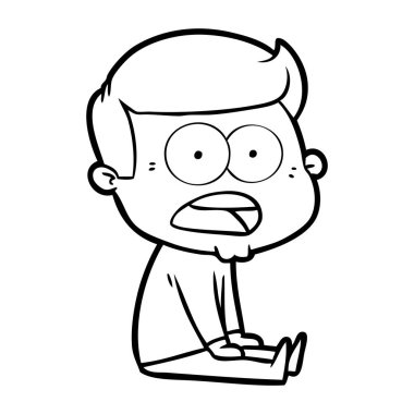 vektör çizim karikatür dostum şok