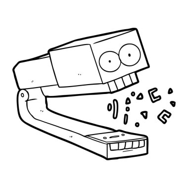 vektör çizim karikatür zımba