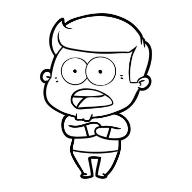 vektör çizim karikatür dostum şok