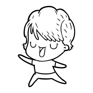 vektör çizim karikatür kadın söz