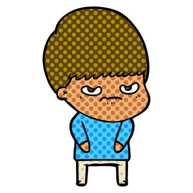 rahatsız çizgi film çocuk vektör çizim