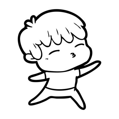 vektör çizim karikatür meraklı çocuk