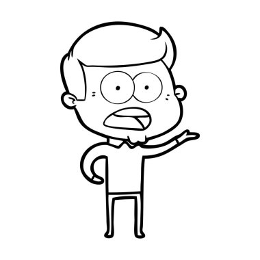 vektör çizim karikatür dostum şok