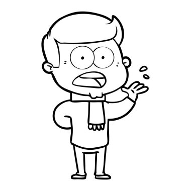 vektör çizim karikatür dostum şok