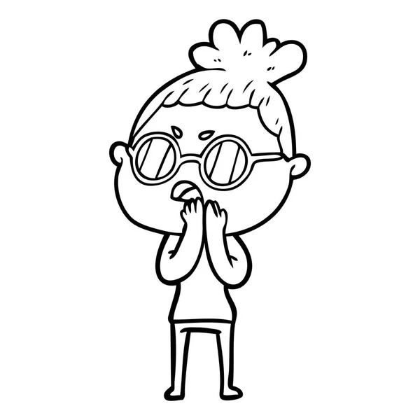 Vectorillustratie Van Cartoon Geërgerd Vrouw — Stockvector