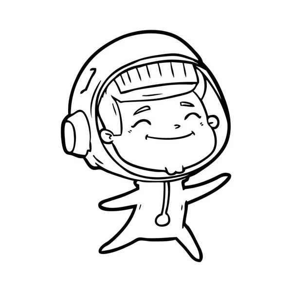 Векторная Иллюстрация Счастливого Астронавта — стоковый вектор