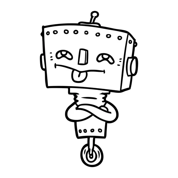Ilustração Vetorial Robô Cartoon — Vetor de Stock