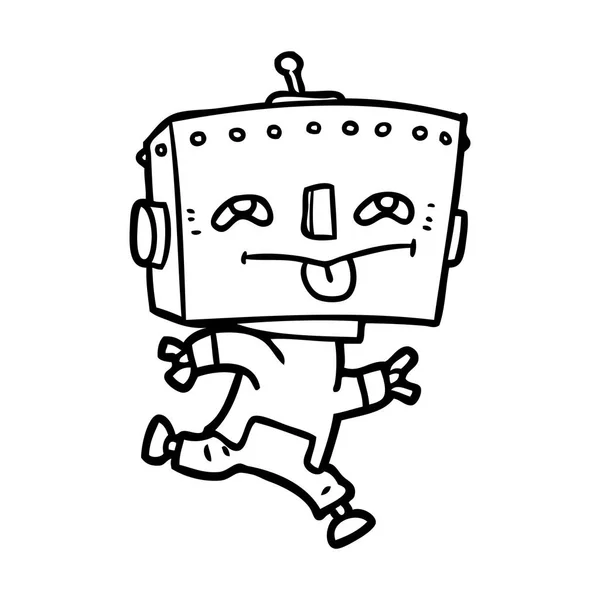 Vector Illustratie Van Cartoon Robot — Stockvector