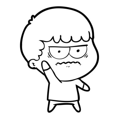 vektör çizim karikatür dostum rahatsız