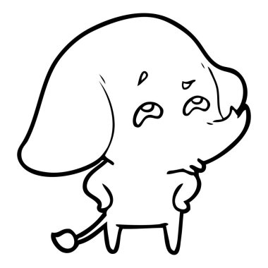 çizgi film fil hatırlamak vektör çizim