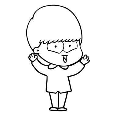 vektör çizim karikatür mutlu çocuk