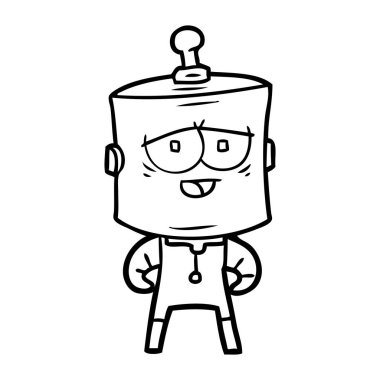 Çizgi film robotunun vektör çizimi