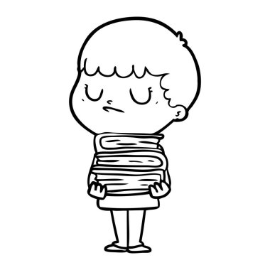 vektör çizim karikatür huysuz çocuk