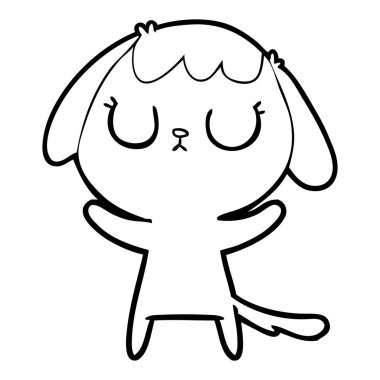 Çizgi film köpeğinin vektör çizimi