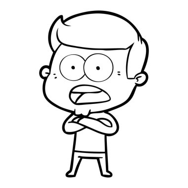 vektör çizim karikatür dostum şok