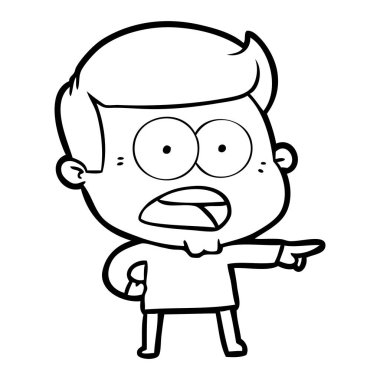 vektör çizim karikatür dostum şok