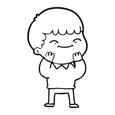 vektör çizim karikatür mutlu çocuk