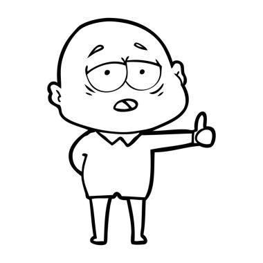 yorgun kel adam çizgi film