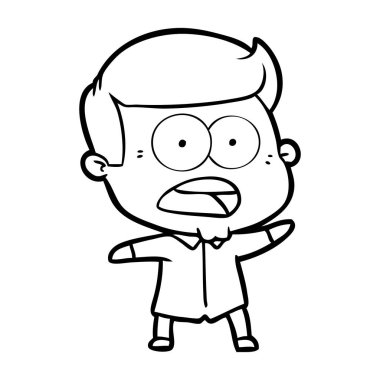 vektör çizim karikatür dostum şok