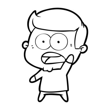 vektör çizim karikatür dostum şok