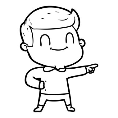 vektör çizim karikatür dostça adam