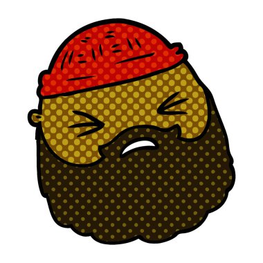 çizgi film sakallı erkek yüz