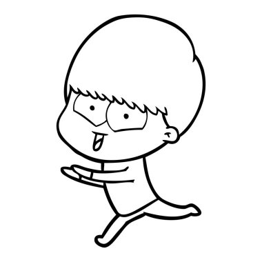 vektör çizim karikatür mutlu çocuk