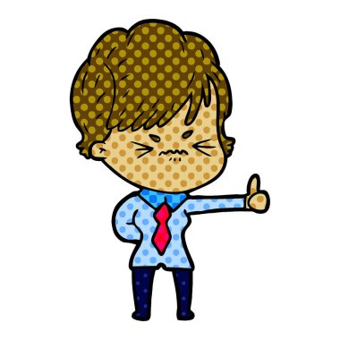 vektör çizim karikatür sinir bozucu kadın