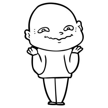 vektör çizim karikatür ürpertici adam