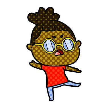 vektör çizim karikatür rahatsız kadın