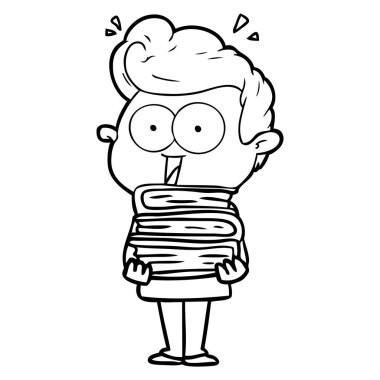  vektör çizim karikatür bakan adam