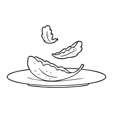 vektör çizim karikatür salata yaprakları