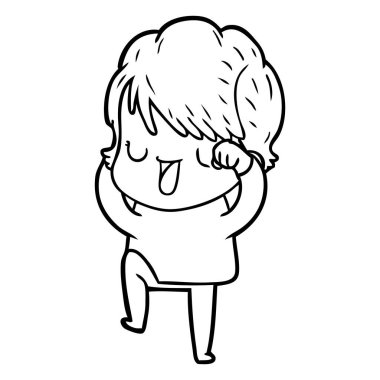 vektör çizim karikatür kadın söz