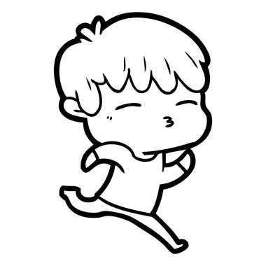 vektör çizim karikatür meraklı çocuk