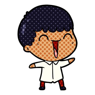 vektör çizim karikatür mutlu adam