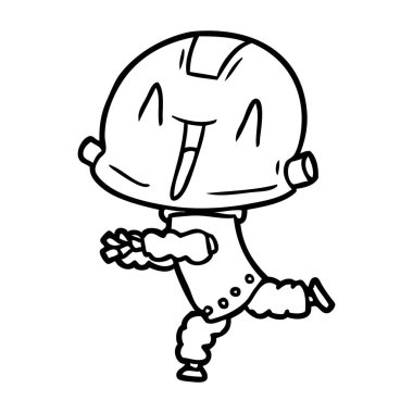 Çizgi film robotunun vektör çizimi