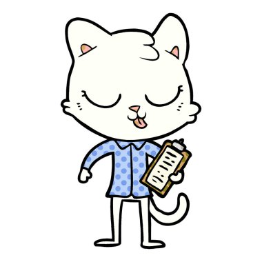 Çizgi film kedisinin vektör çizimi