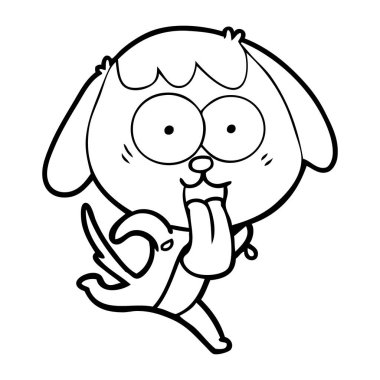 Çizgi film köpeğinin vektör çizimi