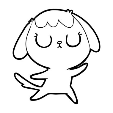 Çizgi film köpeğinin vektör çizimi