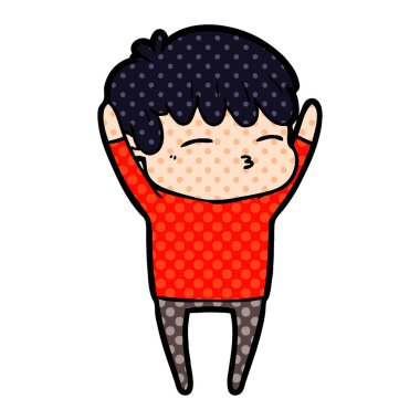 vektör çizim karikatür meraklı çocuk