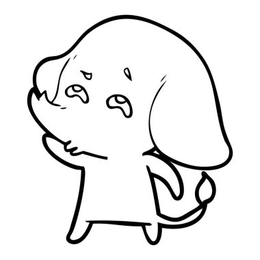 çizgi film fil hatırlamak vektör çizim