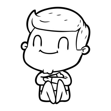 vektör çizim karikatür dostça adam