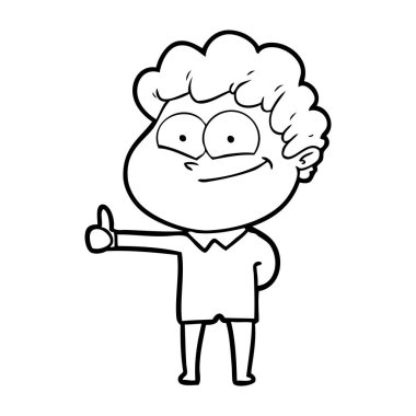 vektör çizim karikatür mutlu adam